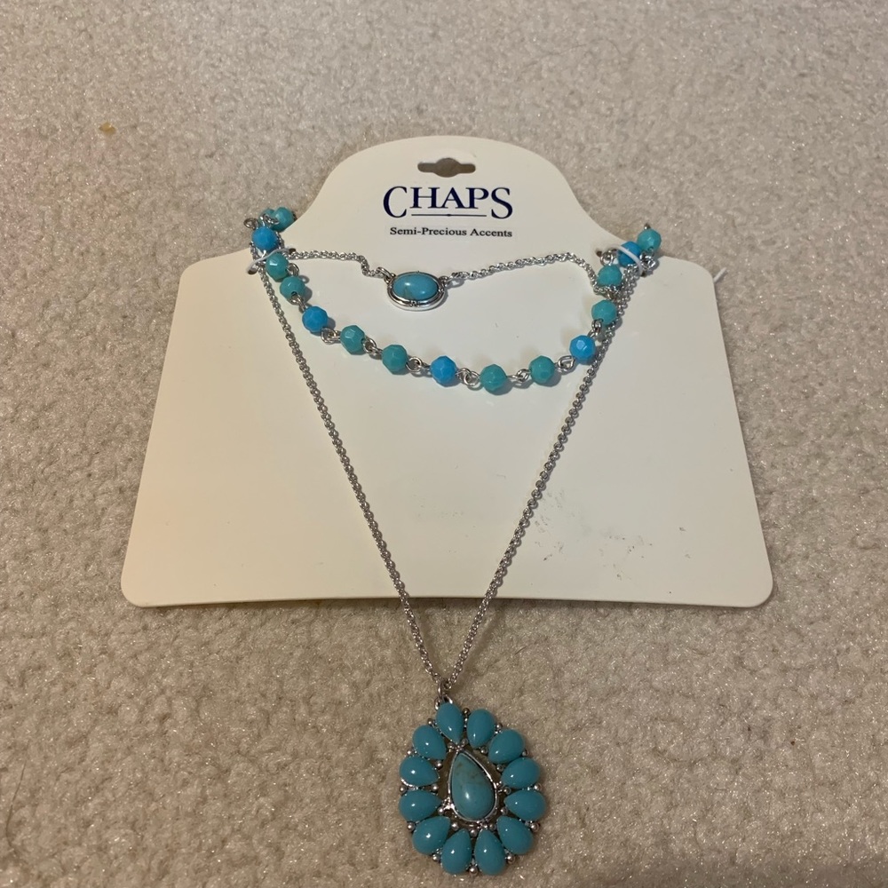 Turquoise Chaps layered necklace